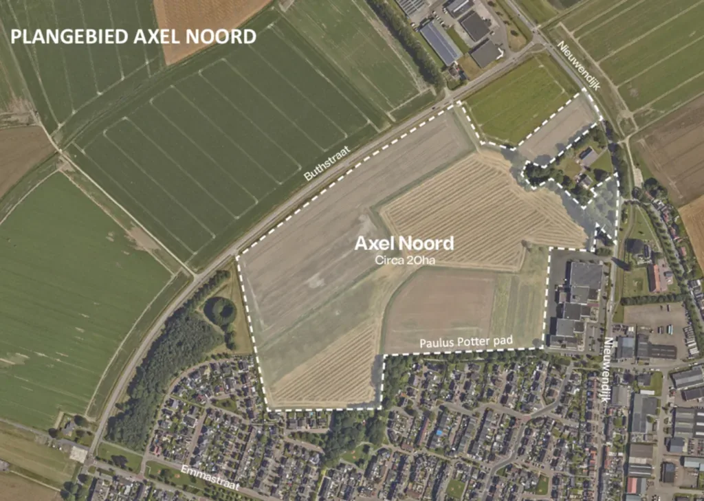 Groen, waterrijk en fijn wonen, dat willen Axelaren in toekomstige woonwijk Axel-Noord